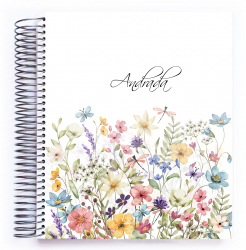 Agenda datata Interior Multicolor 200 pagini Hartie 120g/mp Spirala Metalica Continua Planner pentru Motivatie si Productivitate Wild 