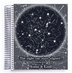 Agenda datata Interior Multicolor 200 pagini Hartie 120g/mp Spirala Metalica Continua Planner pentru Motivatie si Productivitate Harta 