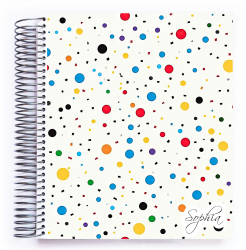 Agenda datata Interior Multicolor 200 pagini Hartie 120g/mp Spirala Metalica Continua Planner pentru Motivatie si Productivitate AGE00 