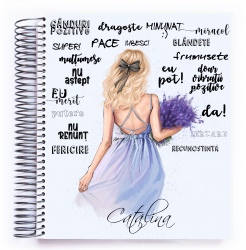 Agenda datata Interior Multicolor Planner pentru motivatie si productivitate Summer Girl Blonde Hair 