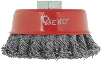 Perie cupa din sarma pentru slefuit 85 mm prindere M14 Geko G00594-1 