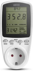 Priza cu contor de consum cu functie de calcul al costurilor 