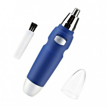 Aparat de tuns tip Trimmer Techstar® cu Baterii pentru Urechi Nas Gat Sprancene Albastru