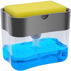 Dozator Detergent Vase MRG M938 Dispenser Sapun cu Suport Burete Gri 