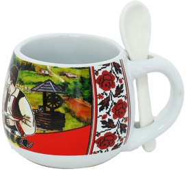 Cana Suvenir cu lingurita Romania 6cm 
