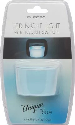 Lumina de veghe LED 1W cu senzor tactil - albastru Phenom Unique Blue 