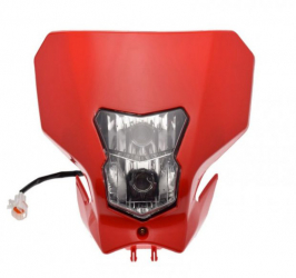 Carena si far fata cu prinderi universal cross-enduro Rival Store rosu 
