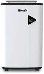 Dezumidificator Woods MDX20P Capacitate 20 litri/zi Pompa condens Uscare rufe Setare umiditate Afisaj electronic Timer Suprafata 40mp 