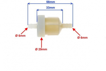 Filtru benzina universal Rival Store 6mm 