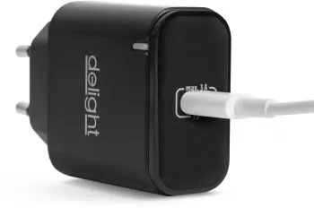 Adaptor - Type-C - incarcator rapid PD20W - negru 