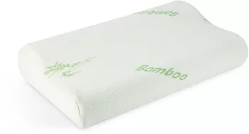 Bewello - Perna cu memorie poliester-bambus - 50 x 30 x 10 cm 