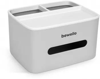 Bewello - Suport-dozator pentru batiste si servetele de hartie - alb - 205 x 160 x 120 mm 