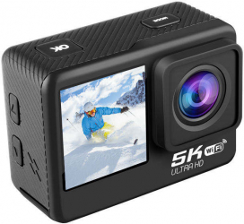 Camera video de actiune sport IARMAC WIFI 5K30FPS 4K60FPS 24MP Ultra HD Carcasa Waterproof doua ecrane Touch screen rezistenta la 