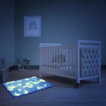 Covor luminos fosforescent - albastru - 60 x 40 cm 