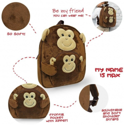 Ghiozdan Max Monkey 27x21x9cm 