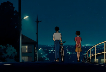 Poster Anime Couple With Bicycle 61x90cm poster2898 