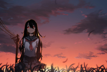 Poster Anime Original Girl Red Eye 61x90cm poster1690 