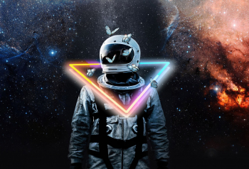 Poster Astronaut Neon Galaxy 61x90cm poster1484 
