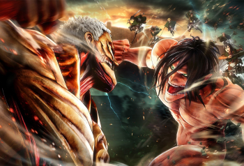 Poster Attack On Titan Eren Vs Reiner 61x90cm 