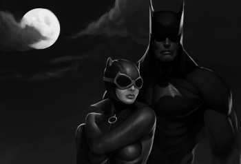 Poster Batman And Catgirl Monochrome 61x90cm poster645 