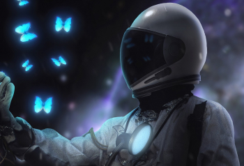 Poster Butterfly And Astronaut 61x90cm poster629