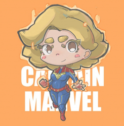 Poster Captain Marvel Chibi 61x90cm 
