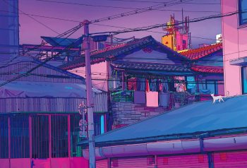 Poster Cat Asethetic Lofi 61x90cm poster885 