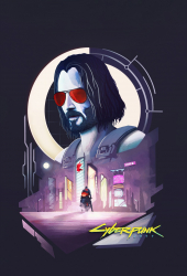 Poster Cyberpunk 2077 Keanu Reeves 61x90cm 