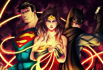 Poster DC Batman Superman Wonder Woman 61x90cm 