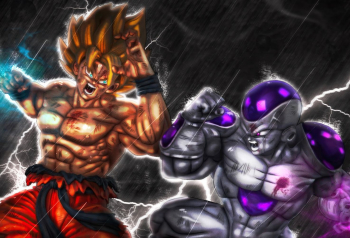 Poster Dragon Ball Fights Goku VS Freezer 61x90cm poster2831