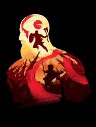Poster God Of War Kratos Minimalism 61x90cm