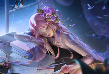 Poster Honor Of Kings Pink Hair Anime Girl 61x90cm poster1419 