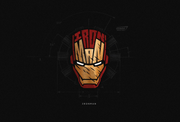 Poster Iron Man Superhero Minimal 61x90cm poster1066 