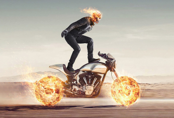 Poster Keanu Reeves On Biker Ghost Rider 61x90cm poster462 