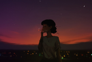 Poster Lofi Smoking Girl 61x90cm poster1267 