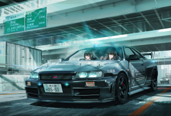 Poster Nissan Gtr R34 Anime Girl 61x90cm poster2369 
