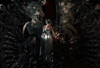 Poster Queen Sitting On Throne 61x90cm poster1242 