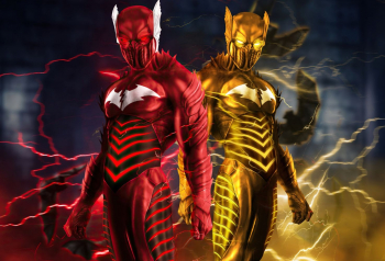 Poster Red Death Bruce Wayne And Reverse Death Barry Allen 61x90cm poster2629 