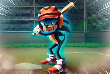 Poster Sonic The Hedgehog Baseball 61x90cm poster490 