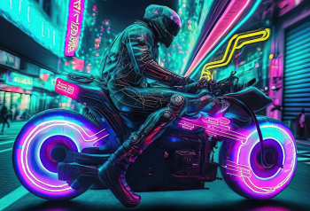 Poster The Neon Cyber Ride Motorbike 61x90cm poster2881 