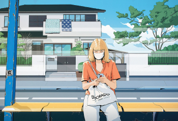 Poster Waiting For The Tram 61x90cm poster1184 