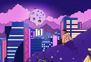 Poster Watching The Lofi Moon 61x90cm poster1534 