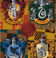 Puzzle Harry Potter Gryffindor Slytherin Hufflepuff Ravenclaw 1000 piese 71x51cm 