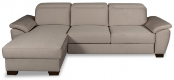 Coltar Extensibil Cu Insula Stanga Dax 5 Locuri Cu Lada De Depozitare Crem 299 Cm