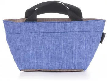 Gentuta cosmetice din material textil panzat albastru 