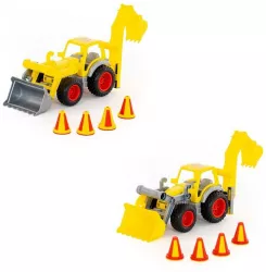 Excavator cu incarcator - ConsTruck 38x16x22 cm Wader