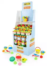 Galetuse nisip + accesorii 63 buc/display Polesie 