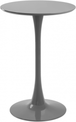 Masa bar rotunda gri ASPEN D60xh110cm blat MDF melaminat picior si baza metalica 