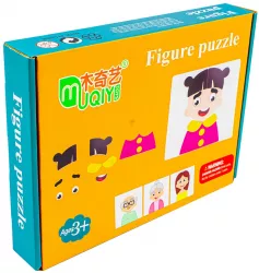 Puzzle magnetic din lemn Meserii/Familie 