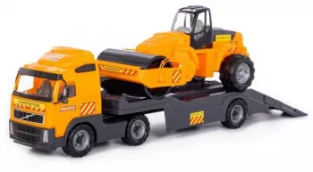 Trailer+cilindru asfalt - Volvo PowerTruck 89x19x25 cm Wader 